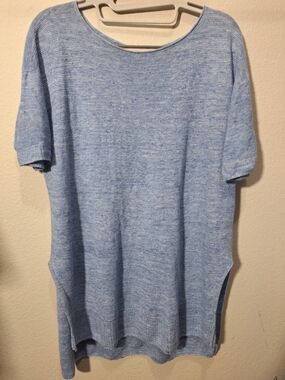 Eileen Fisher 100% Linen Lightweight Tunic, Petite Medium